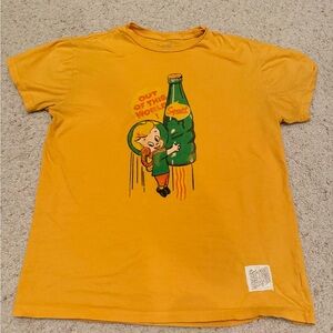 Women’s Yellow 'Out of This World' Squirt Retro Brand Graphic Tee Size Small